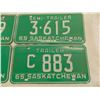 Image 3 : (4) 1965 Sask Trailer License Plates (4 different kinds) great condition