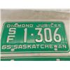Image 2 : (2) 1965 Sask License plates – (SF 1-306, X 488)
