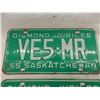 Image 2 : (2) 1965 Ham Radio + other Sask License Plates