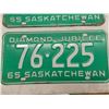 Image 3 : (2) 1965 Ham Radio + other Sask License Plates