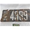 Image 2 : 1919 Sask License Plate with 1922 Plate Tag
