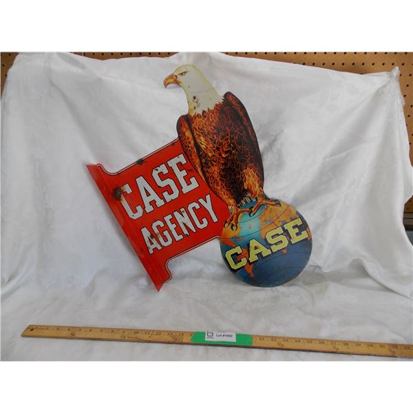 Case Agency mock sign – 2” flanged wall hanging – 26” tall, 16” wide