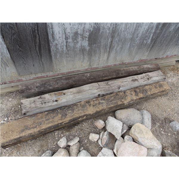 (3) Large wooden ties