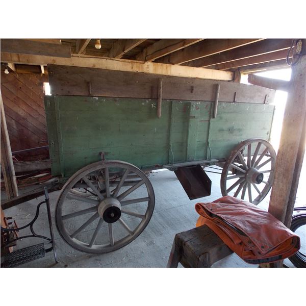 Green antique wagon - 11 feet long