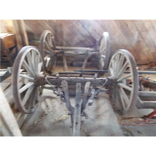 (2) Sets of pull behind buggy wheels - 5 feet wide