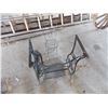 Image 1 : Sewing machine frame and small metal chair ornament