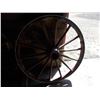 Image 3 : Two large wooden wagon wheels - 52" diameter