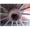 Image 5 : Two large wooden wagon wheels - 52" diameter