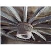 Image 6 : Two large wooden wagon wheels - 52" diameter