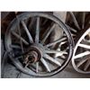 Image 2 : Three medium wooden wagon wheels - 36" diameter