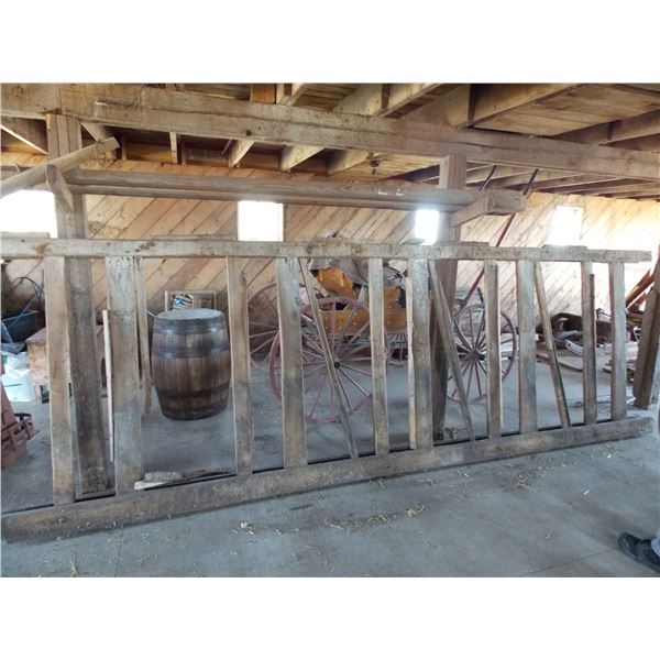 Wood Cattle Stall (15.5ft long) With Long Wood yokes (11ft long)