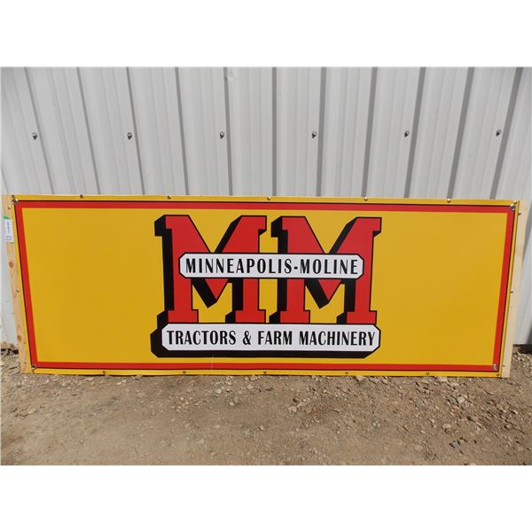 Minneapolis Moline - Banner mounted on plywood – 62x22