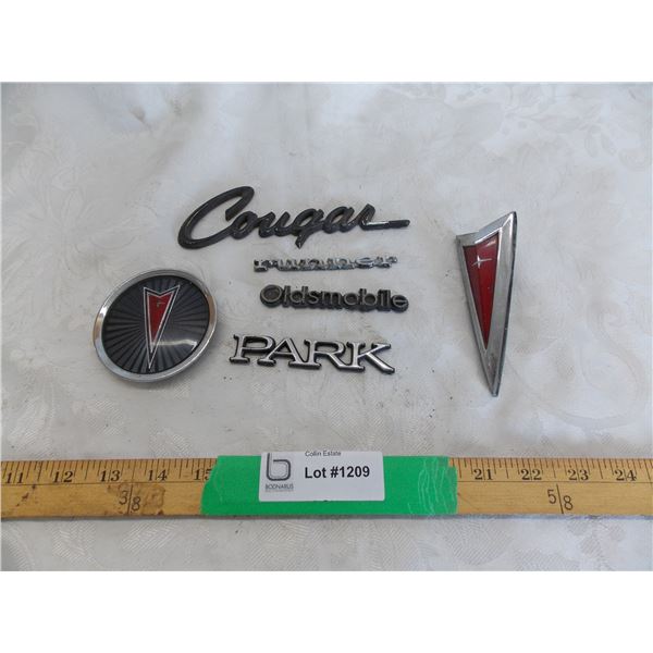 Cougar, Olds, Runner, Park – vehicle emblems