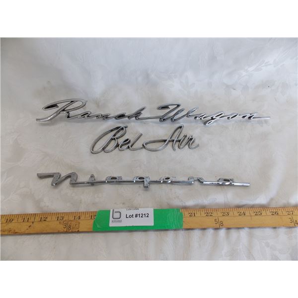 Ranch Wagon, Bel Air, + misc vehicle emblem