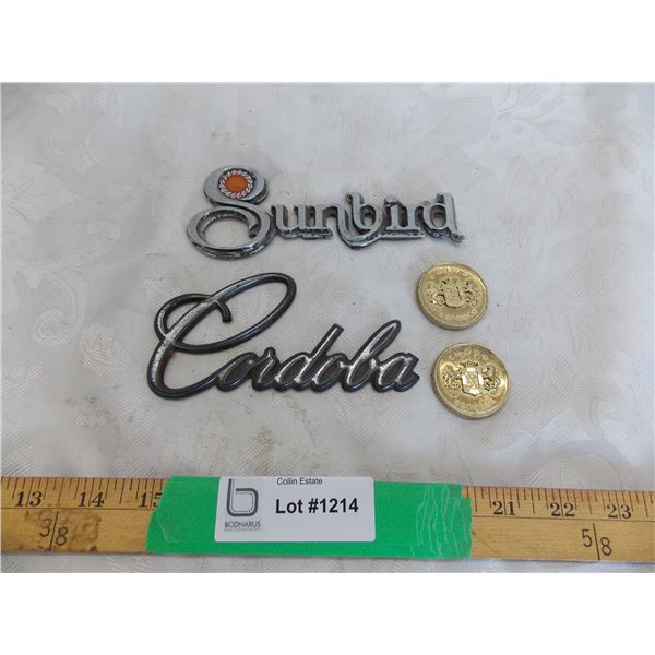 Cordoba + Sunbird vehicle emblems
