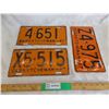 Image 1 : (3) 1947 Sask License Plates – (X, Z – the z has been repainted)
