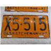 Image 3 : (3) 1947 Sask License Plates – (X, Z – the z has been repainted)