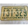 Image 2 : 1953 Sask License Plate – Really good condition #131-329