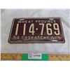 Image 1 : 1954 Sask License Plate – Really good condition #114-769