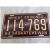 Image 2 : 1954 Sask License Plate – Really good condition #114-769