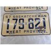 Image 3 : Matching Pair – 1957 Sask License Plates – one in great condition