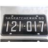 Image 2 : Matching Pair – 1960 Sask License Plates – both great condition