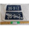 Image 1 : Matching Pair – 1962 Sask License Plates – both near mint condition