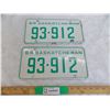Image 1 : Matching Pair – 1964 Sask License Plates – both great condition