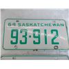 Image 2 : Matching Pair – 1964 Sask License Plates – both great condition
