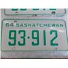 Image 3 : Matching Pair – 1964 Sask License Plates – both great condition