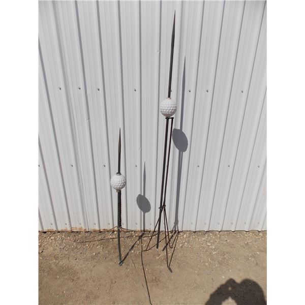 (2) Weathervanes – matching globes