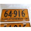 Image 2 : 1936 Sask License Plate – matching pair