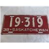 Image 2 : 1938 Sask License Plate #19-319