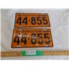 Image 1 : 1939 Sask License Plate – matching pair