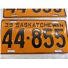Image 3 : 1939 Sask License Plate – matching pair