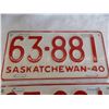 Image 2 : 1940 Sask License Plate – matching pair