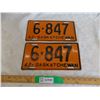 Image 1 : 1942 Sask License Plate – matching pair