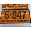 Image 3 : 1942 Sask License Plate – matching pair