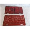 Image 4 : (2) 1946 Sask License plates - #15-827 + #39-768