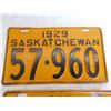 Image 2 : 1929 matching pair of Sask License Plates