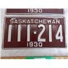 Image 4 : 1930 matching pair of Sask License Plates