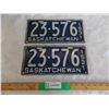Image 1 : 1931 matching pair of Sask License Plates