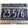 Image 3 : 1931 matching pair of Sask License Plates