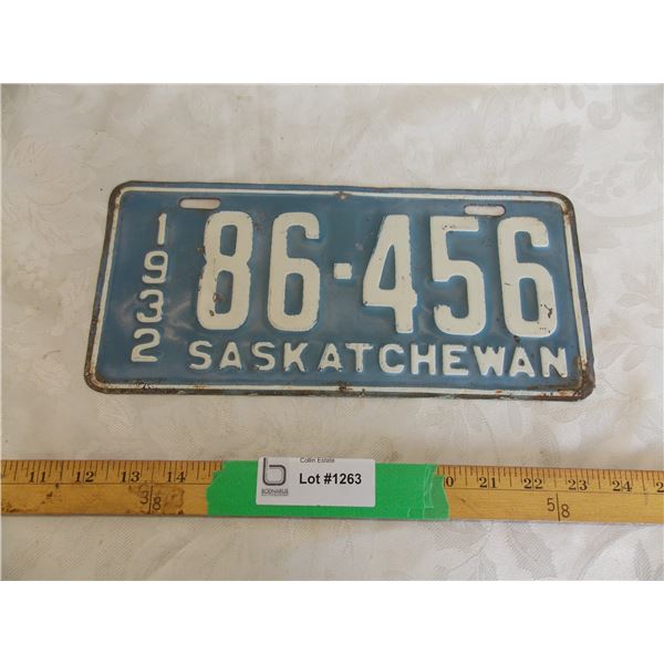 1932 Single Plate - #86-456