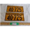 Image 1 : 1933 matching pair of Sask License Plates