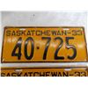Image 3 : 1933 matching pair of Sask License Plates