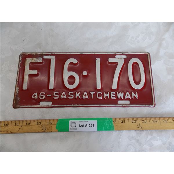 1946 Farm License Plate – long