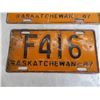 Image 3 : (2) 1947 Farm License Plates (one long one short)