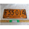 Image 1 : 1947 Farm License Plate – long