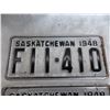 Image 2 : (2) 1948 matching pair of (Farm) Sask License Plates – really good